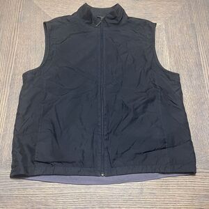 Pro Tour Vest Mens Large Black Golf Outdoor Gray Fleece‎ Sleeveless Full Zip